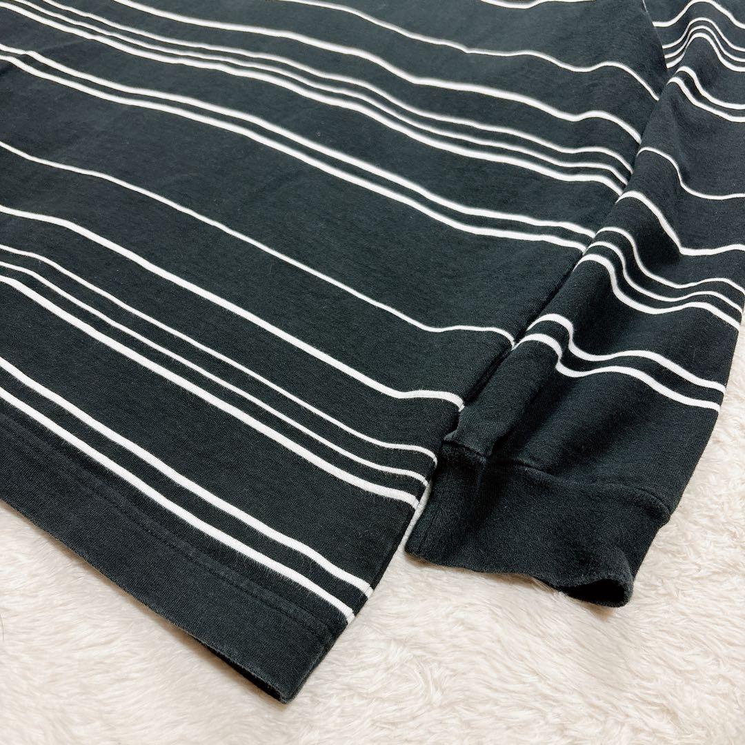 COOTIE Supima Border Oversized L/S Tee 黒