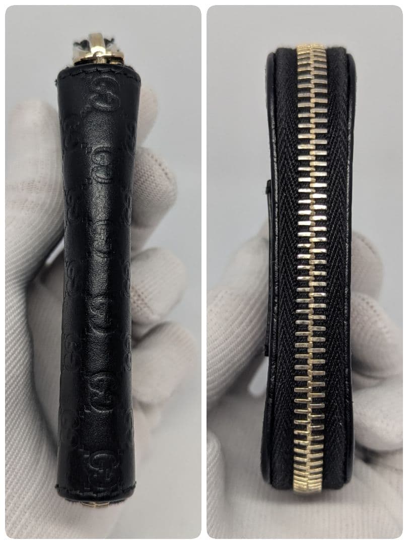 たくさん　グッチ　ケース　GG　マイクロシマ　ラウンドジップ　黒