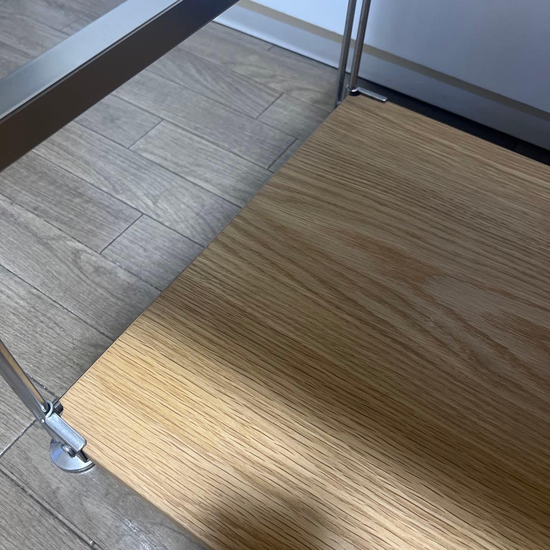無印良品　ステンレスユニットシェルフ　オーク材