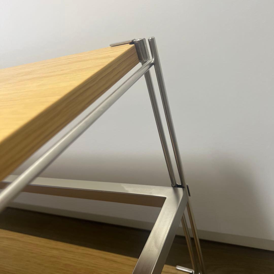 無印良品　ステンレスユニットシェルフ　オーク材