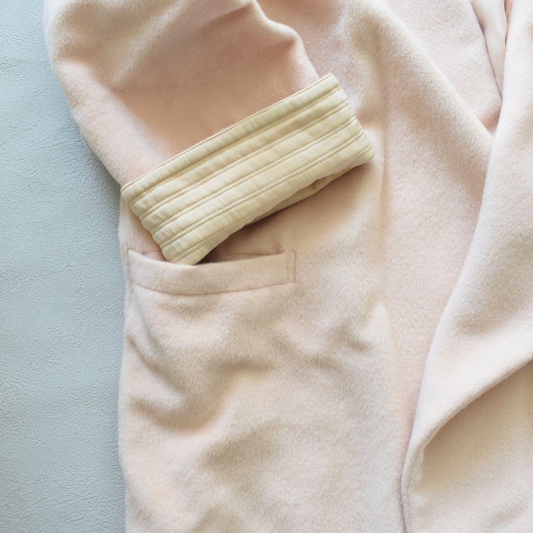 Gianni Versace ウールシルク 起毛オーバーサイズコート 淡色 38