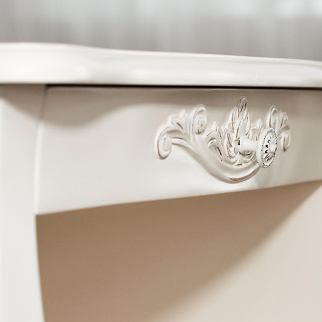 リビングボード/電話台 猫脚 幅60cm ホワイト