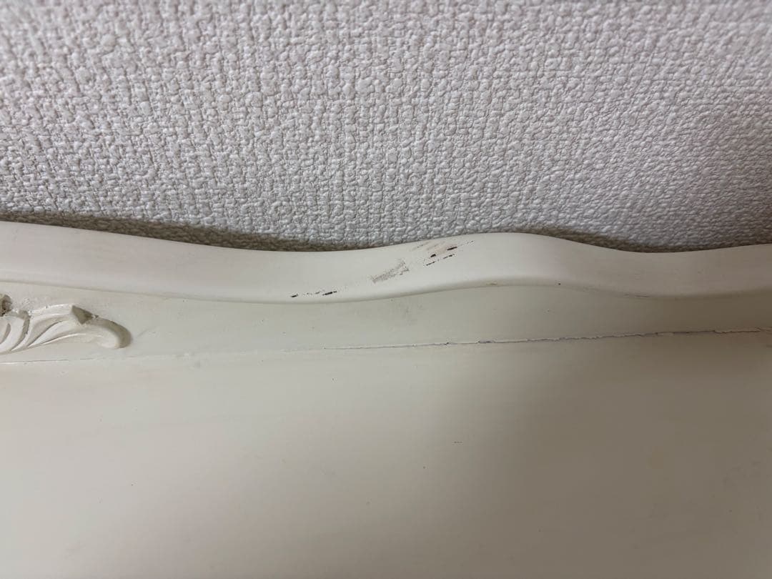 アンティーク　ロココ調　ホワイト木製チェスト　フレンチカントリー