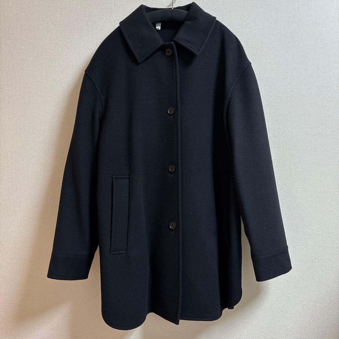 セオリーリュクス　ジャケット　シンプル　無地　上着　ブラック　黒　38号　コート