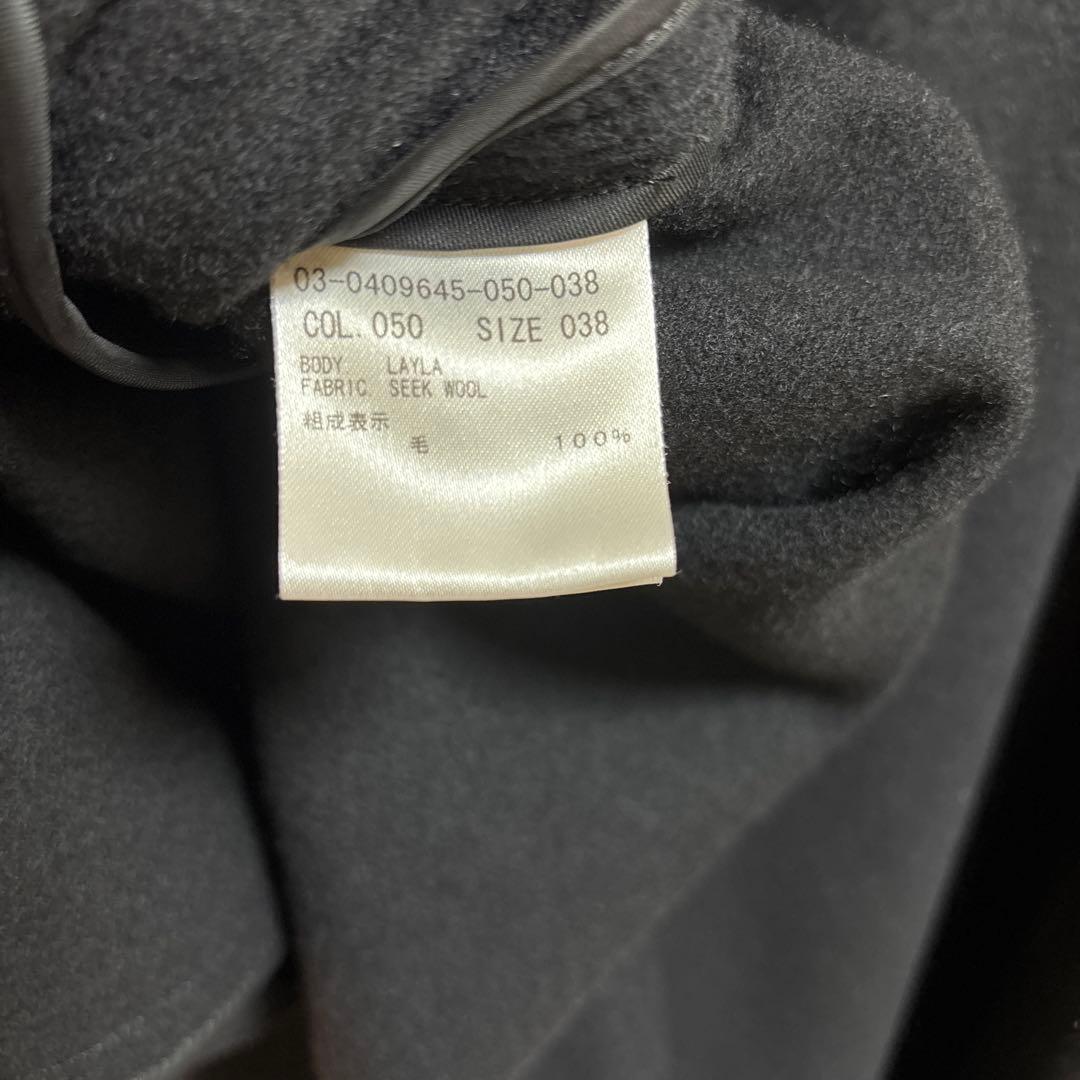 セオリーリュクス　ジャケット　シンプル　無地　上着　ブラック　黒　38号　コート