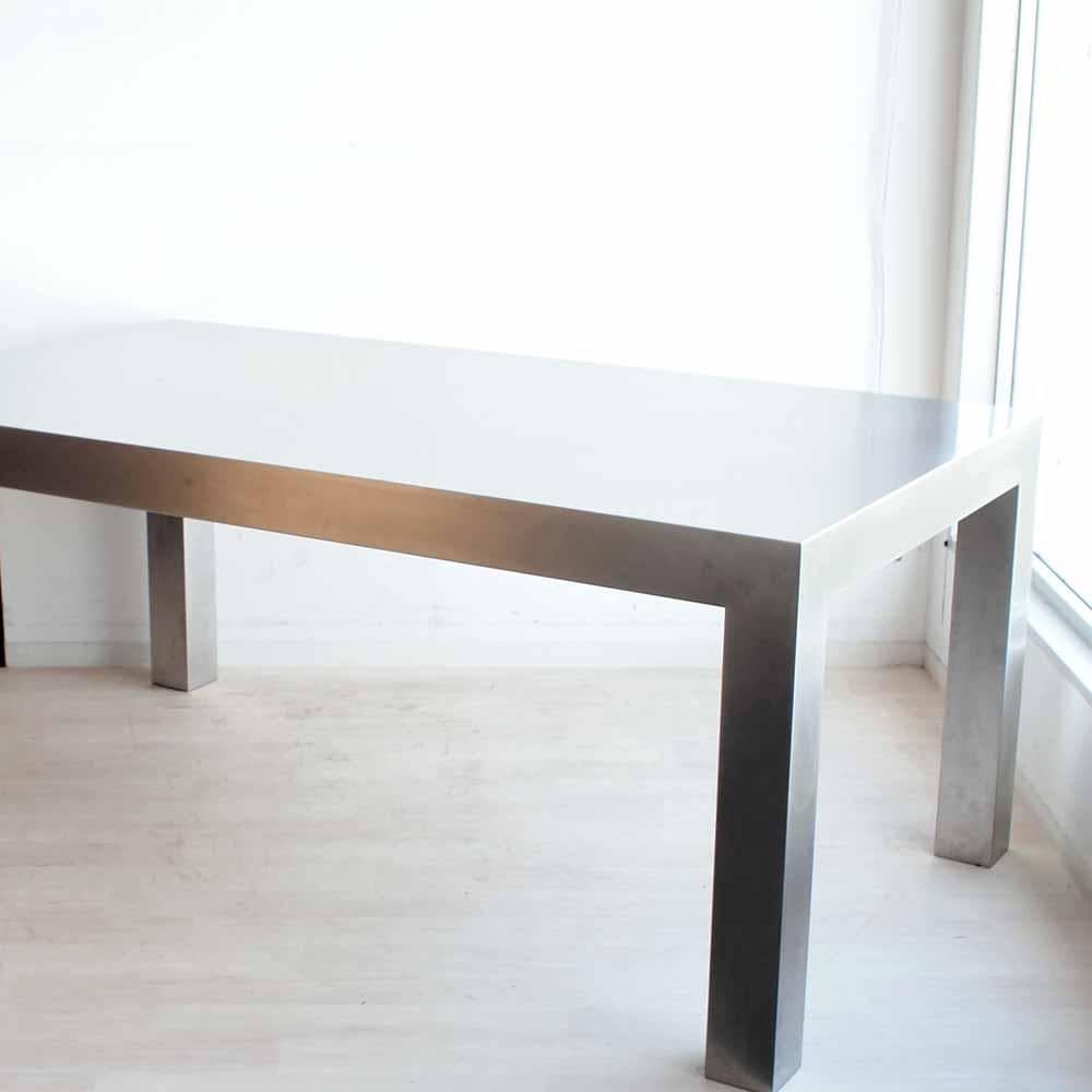 美品 トーヨーキッチンスタイル 銀嶺ステンレス ダイニングテーブルZR24173