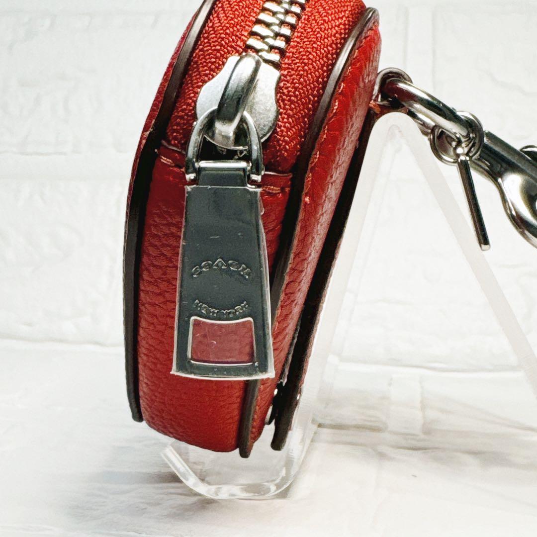 【思わず二度見しちゃう可愛さ】美品 コーチ 赤 ハート レザー ケース