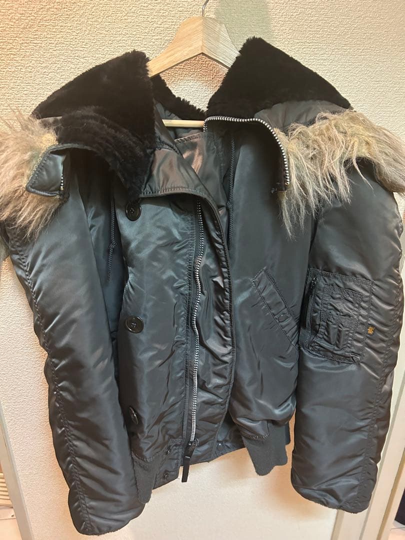 希少色グレーカーキALPHA INDUSTRIES N-2Bジャケット Lサイズ