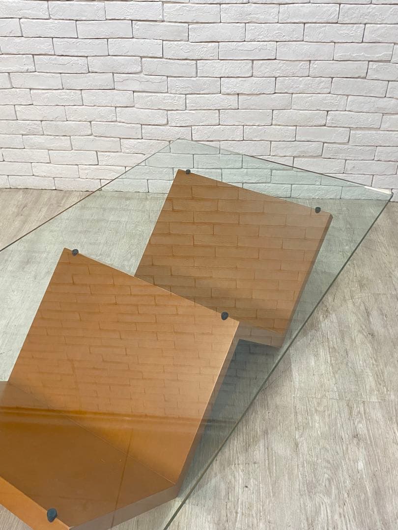 【東京都内23区配送無料】　アルフレックス　ガラス　テーブル　センター　リビング