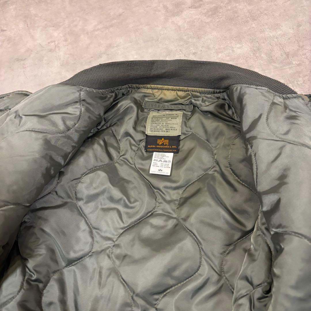 USA製 ALPHA アルファ MA-1 flight jacket M