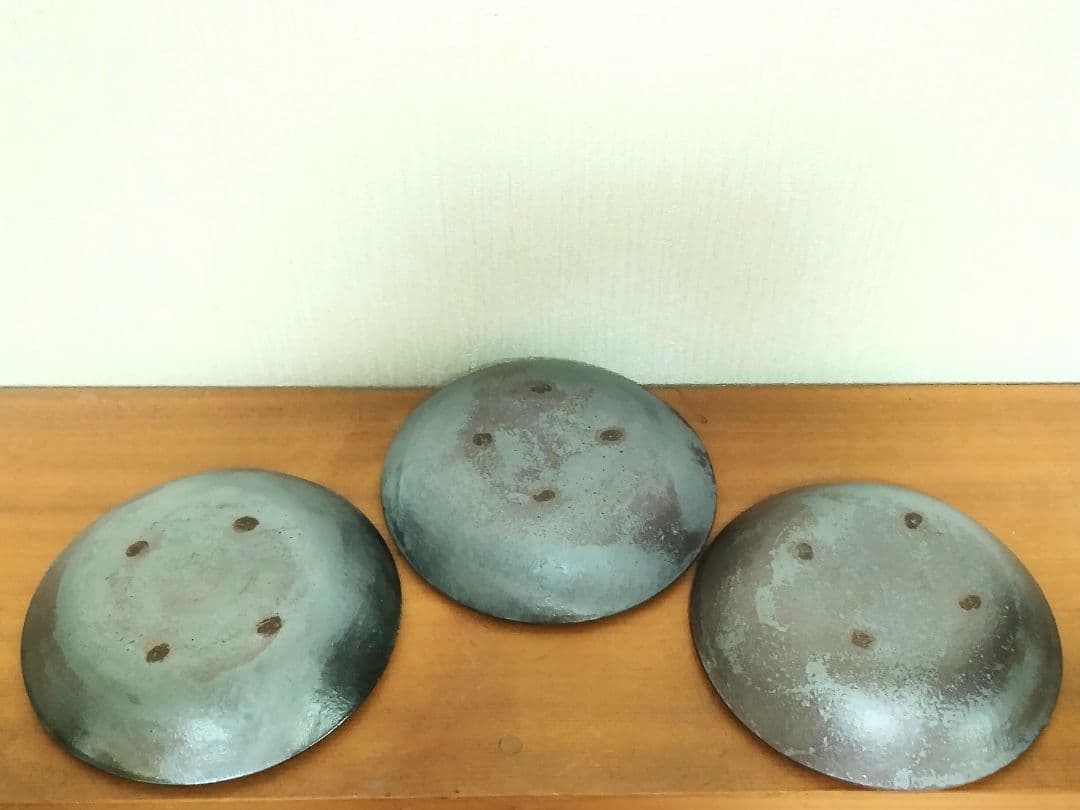 山本教行　岩井窯　皿　3枚セット　民藝