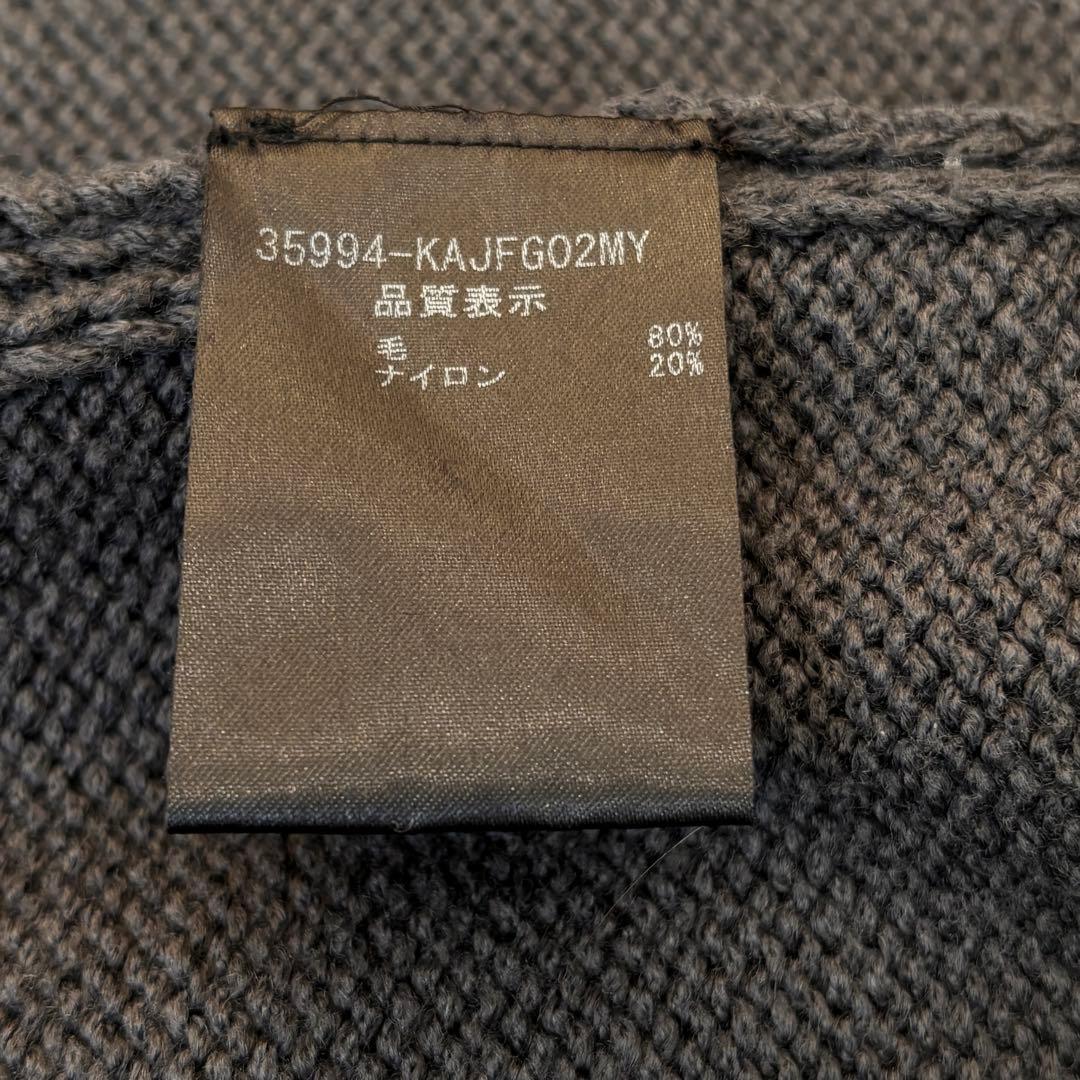 美品　FOXEY フォクシー フード付ロングニットコート グレー 日本製