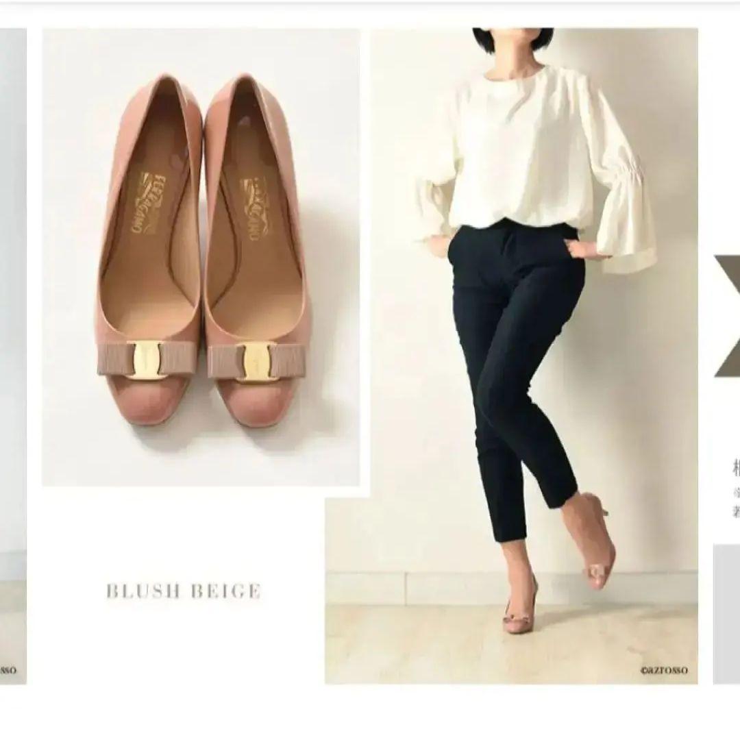 新品!フェラガモ ヴァラリボン 7cmヒールパンプス エナメル 箱袋あり24cm