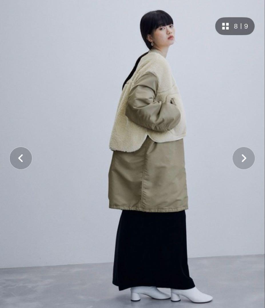 《ドラマ着用》【サステナブル】MA-1ボアリバーシブルコート