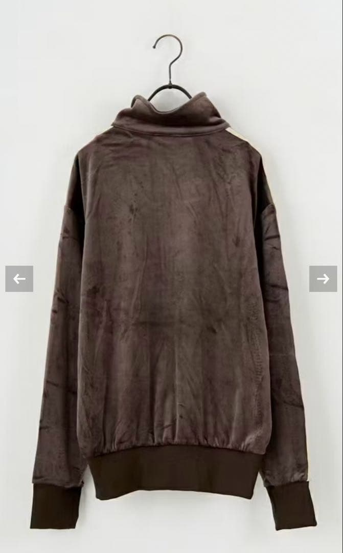 adidas Originalsブラウン ジップアップジャケット　ベロア　XS