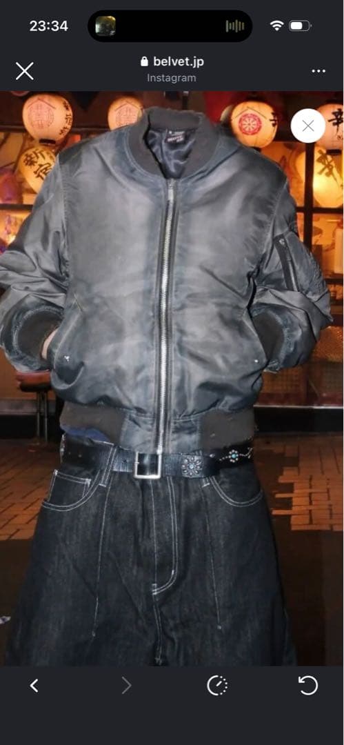 BELVET MA-1ジャケット ブラック