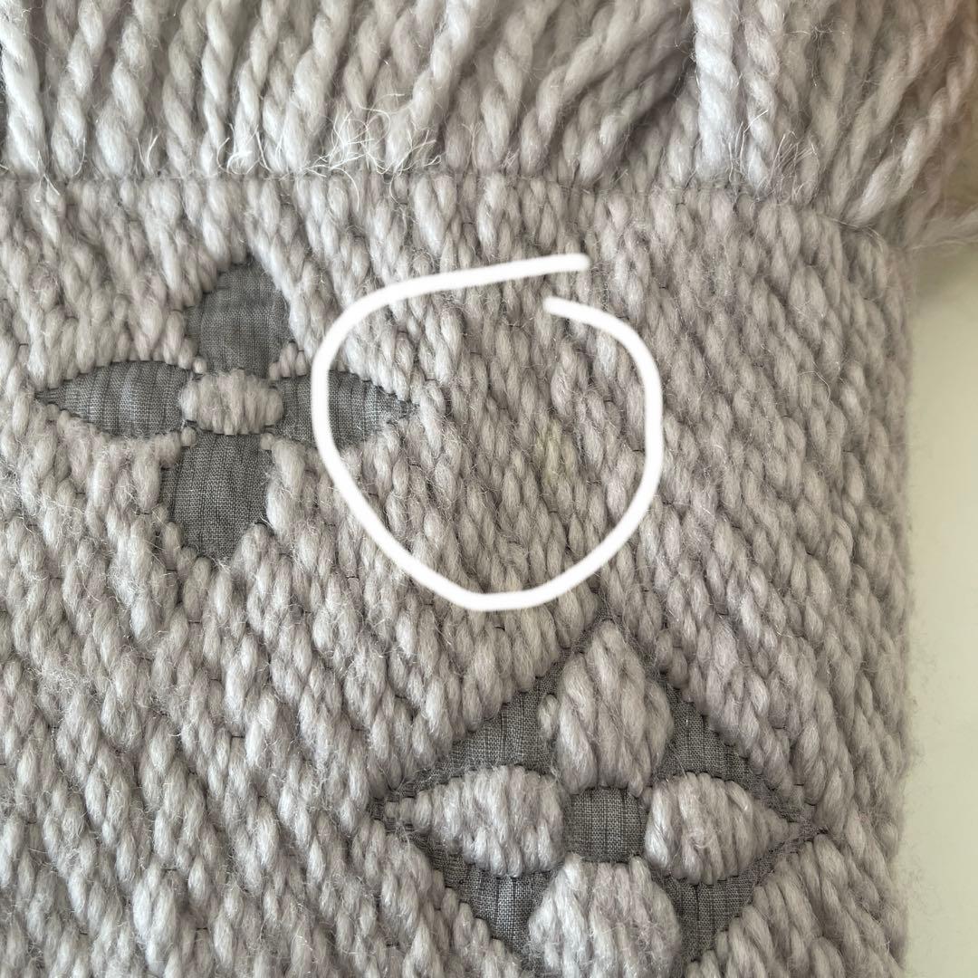 値下げLouis Vuitton グレー マフラー