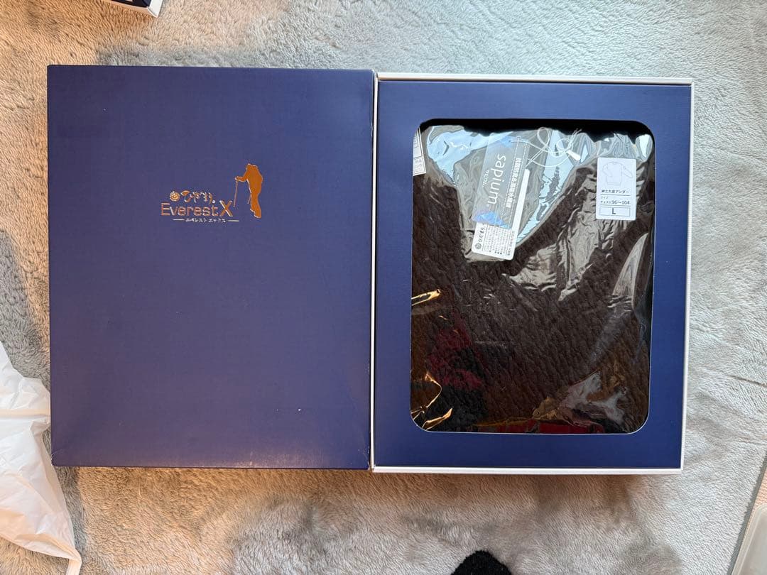 新品　ひだまり肌着 エベレストX紳士丸首アンダーLサイズ EVXS922