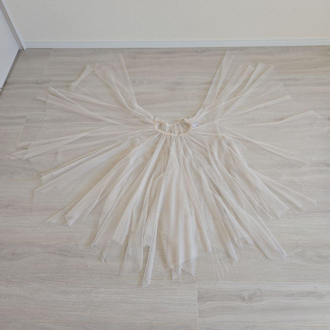Yue チュールスカート サンドベージュ　 Mサイズ相当
