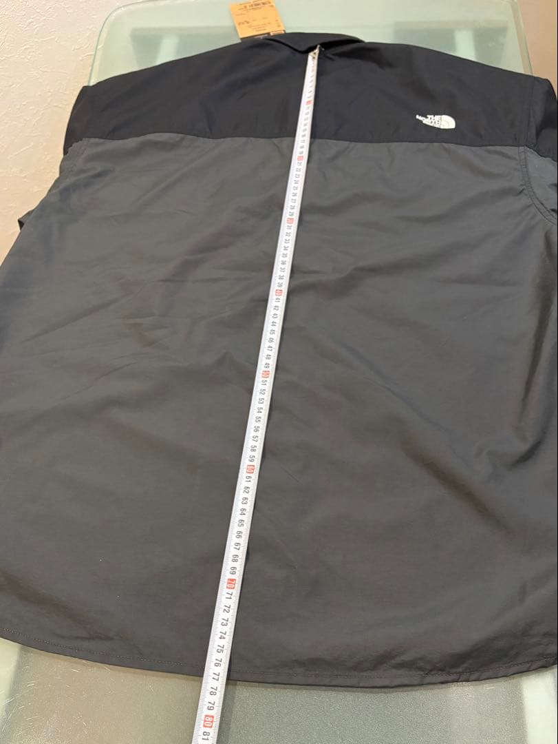 最終価格THE NORTH FACE ナイロンシャツ 黒/グレー XL