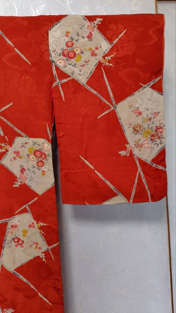 RK331アンティーク子供着物ジュニアサイズ着丈144センチ裄丈63正絹美品