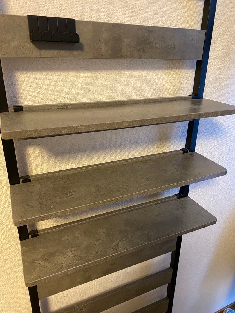 エムール 突っ張りラック ウォールラック つっぱり棚 幅60 ストーングレー