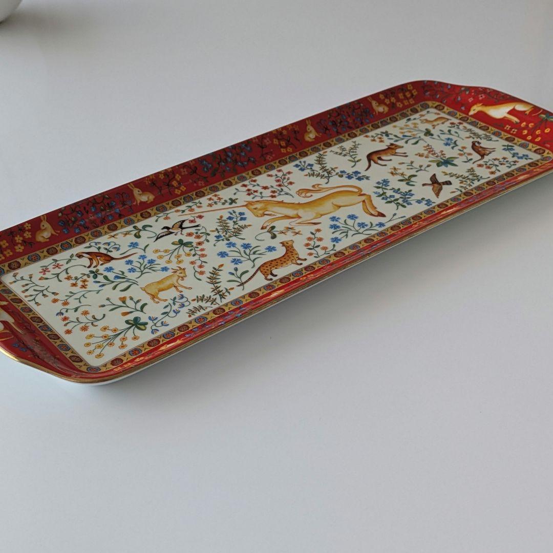 【フィリップ・デズリエ】リモージュ×「貴婦人と一角獣」長角皿