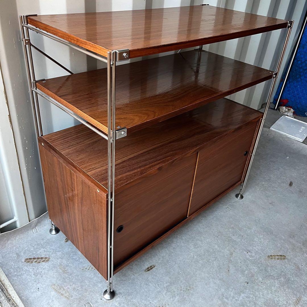 取付無料！無印良品 ステンレスユニットシェルフ ウォールナット棚 組立完成品✨