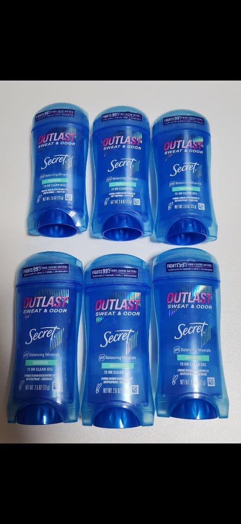 アウトラスト シークレット 無香料 6本