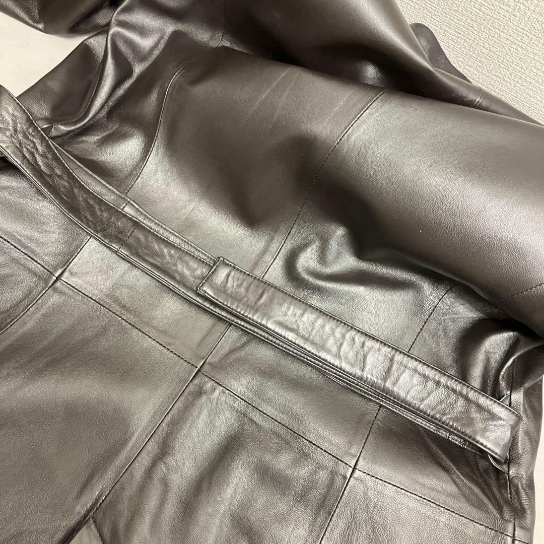 ⭐*☆様 新品　m/m ビノン　羊革　軽量　レザー　ノーカラーコート　ジャケット