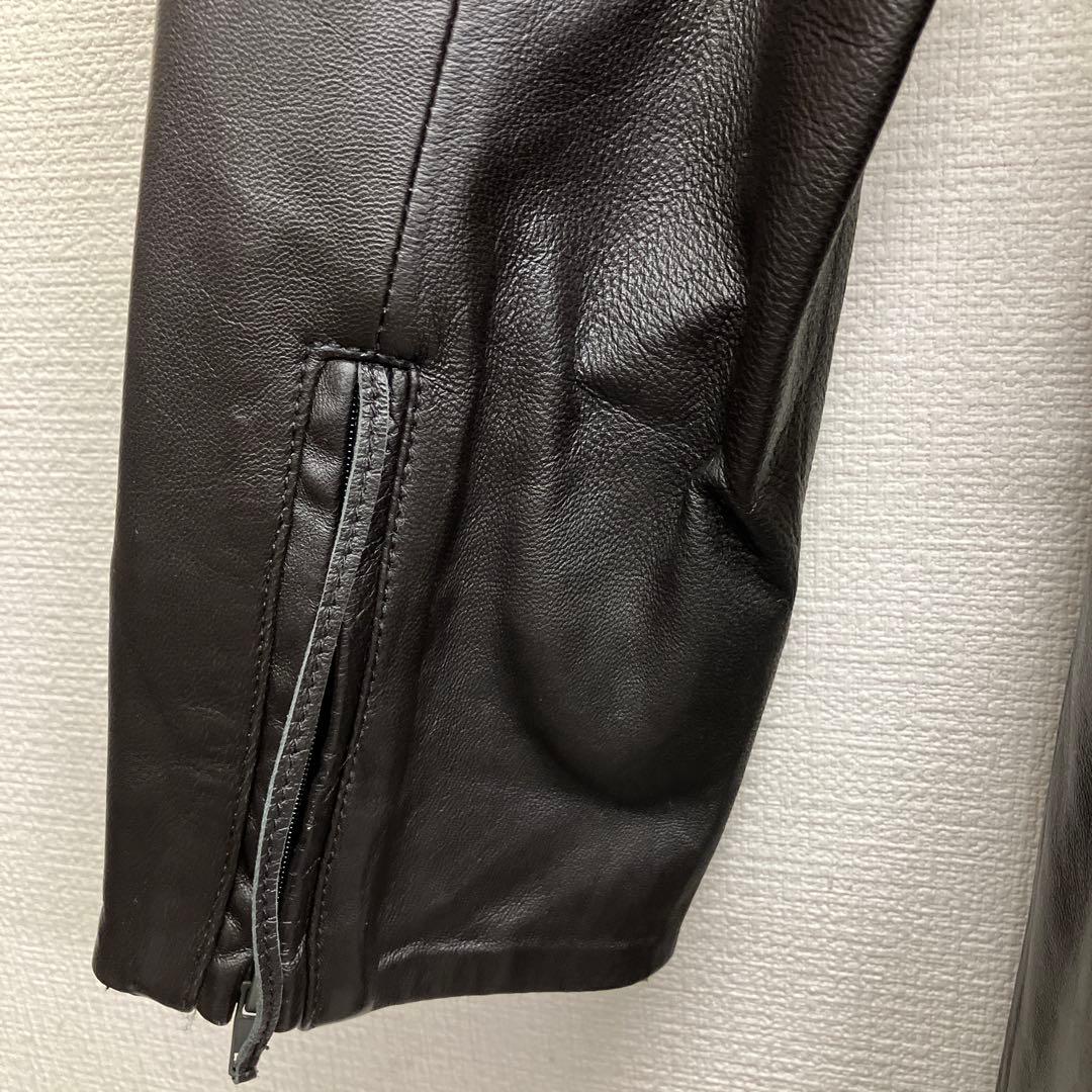 ⭐*☆様 新品　m/m ビノン　羊革　軽量　レザー　ノーカラーコート　ジャケット