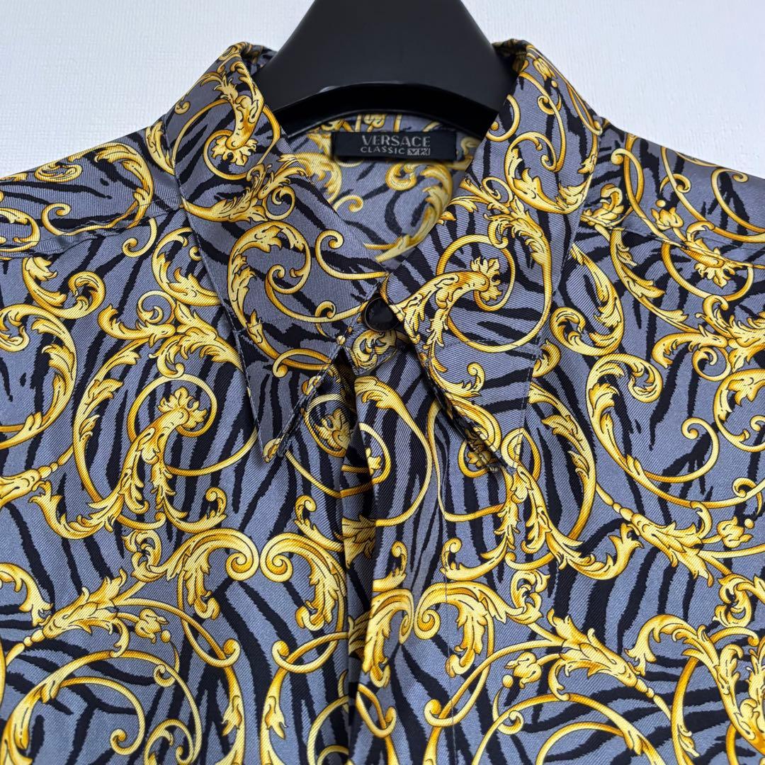 VERSACE CLASSIC V2 ヴェルサーチェ メンズシルクシャツ Ｌ