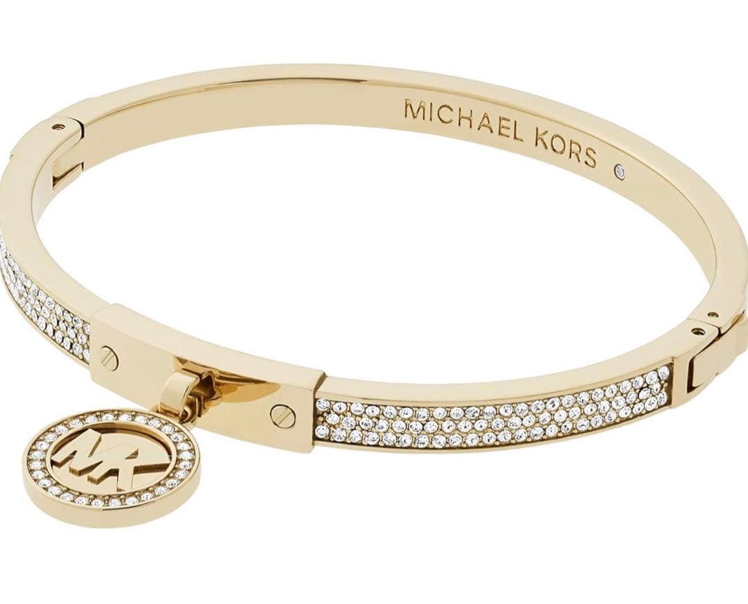 マイケルコース　フルトン　ヒンジ式バングルブレスレット　ゴールド　新品　箱あり