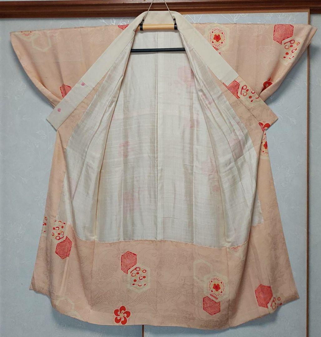 NA73アンティーク長襦袢正絹着丈122センチ裄丈62センチ