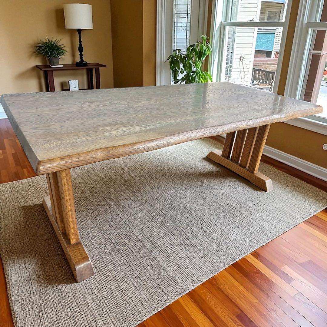 638 浜本工芸　ダイニングテーブル　天然木　6人 ナチュラル カントリー　a