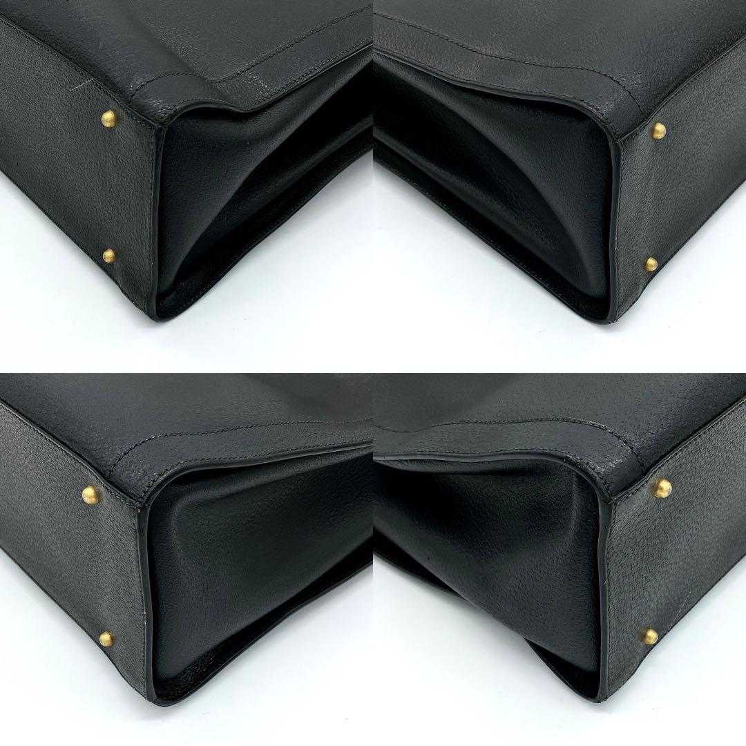 【GUCCI】トートバッグ　バンブー　レザー　ブラック