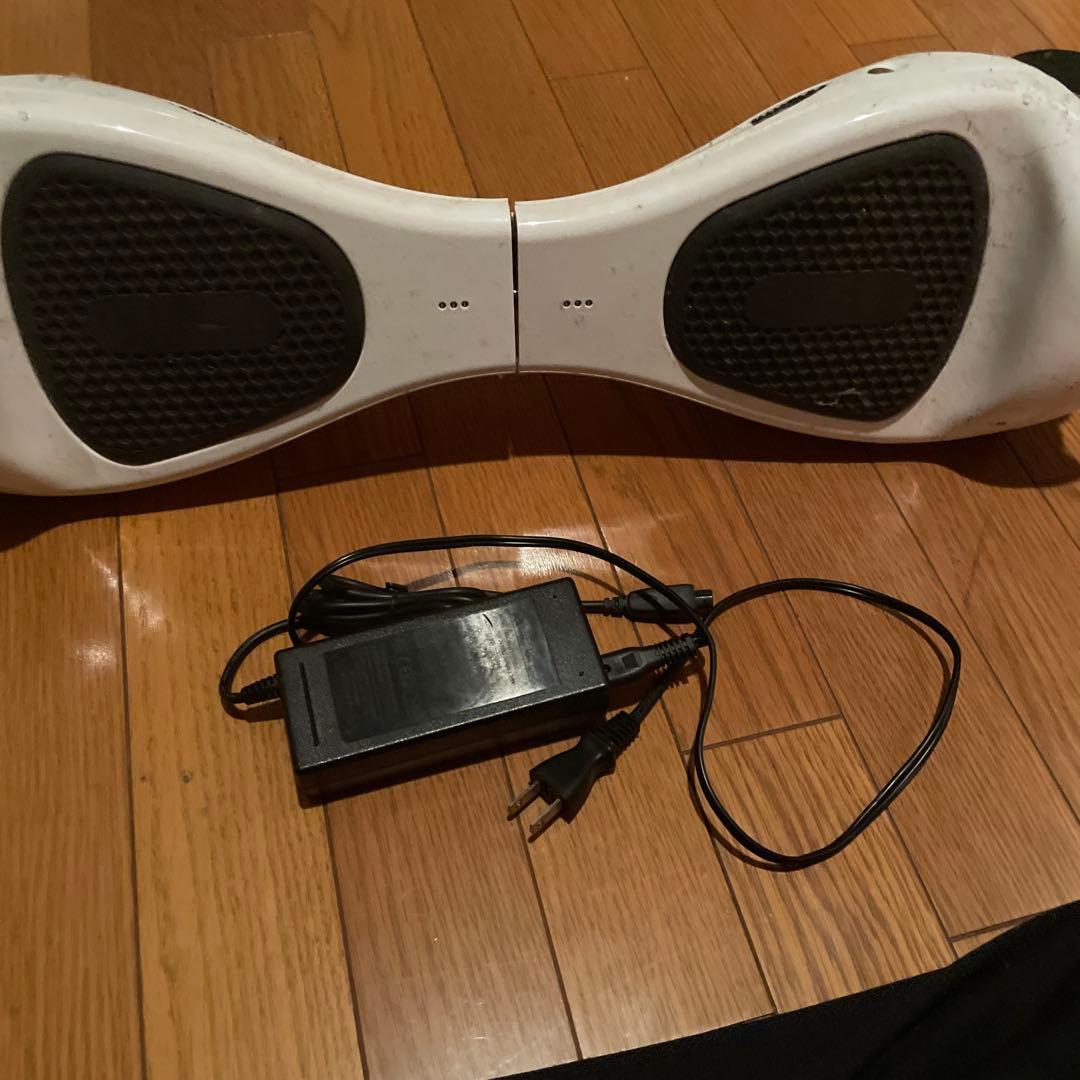ホワイト 電動スケボー 充電器付き　ミニセグウェイ