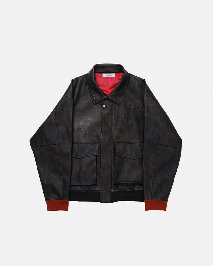 ずとまよ　フェイクレザーブルゾン