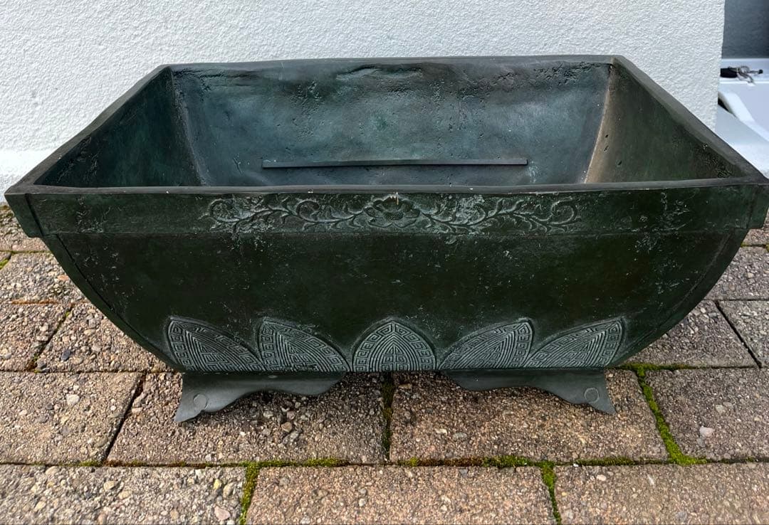 金属製(真鍮製)四角形 焚き火台 象の持ち手