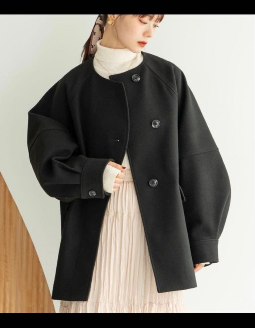 hinari ウェーブデザインミドルコート