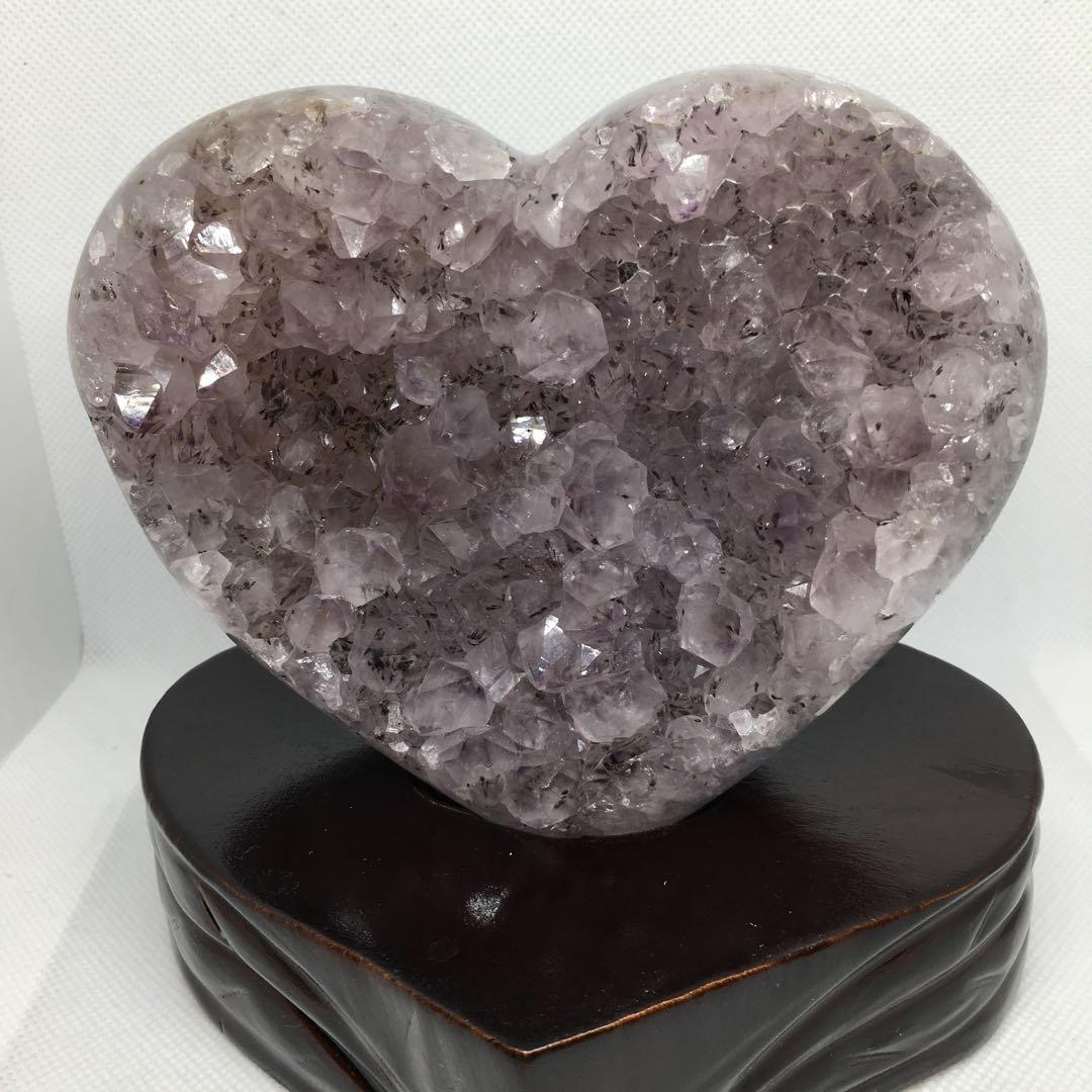 アメジストハート✨ハート型の専用台座付き✨