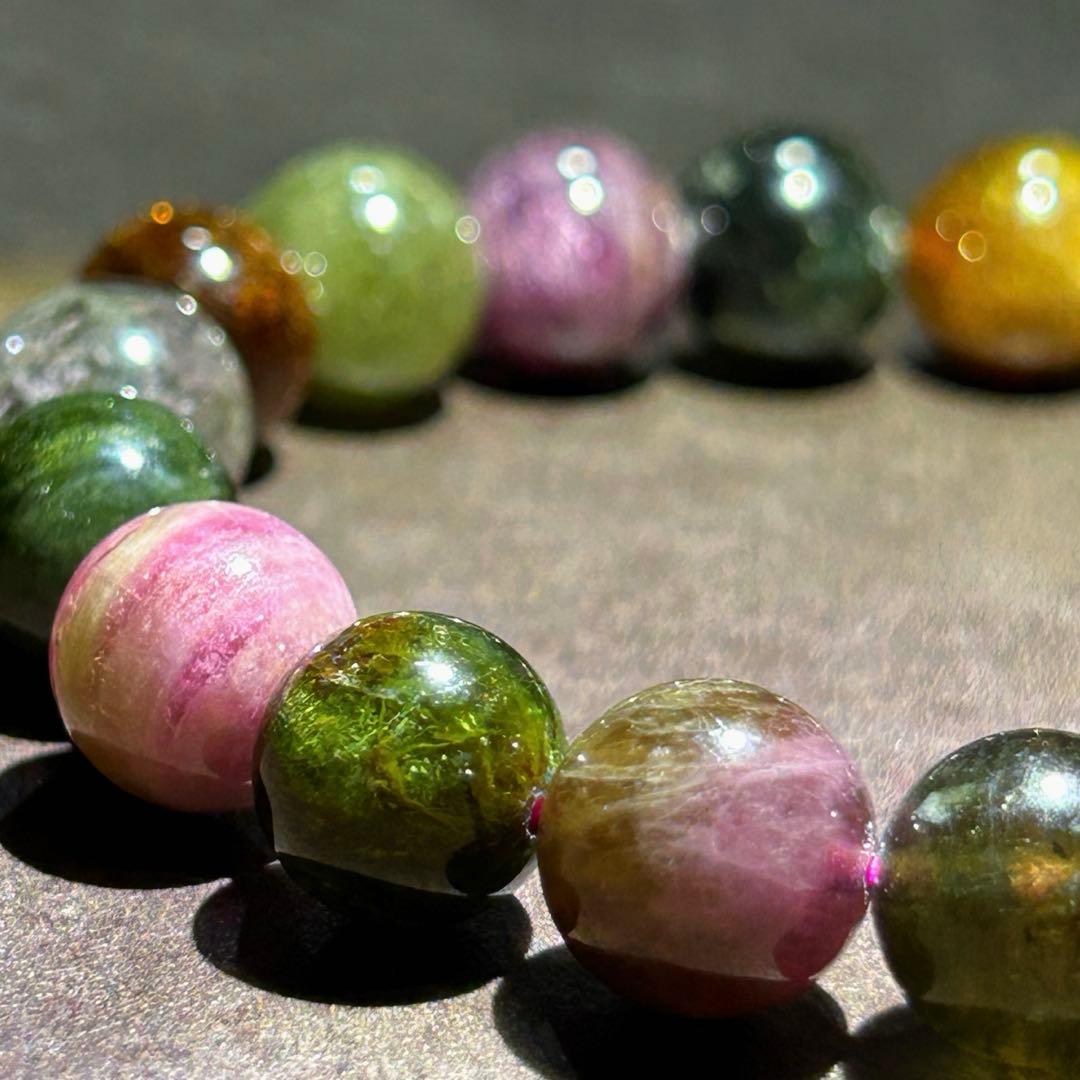 ☆ヒロ様！福運招財宝珠①！希少！ミックス　トルマリン　ブレス