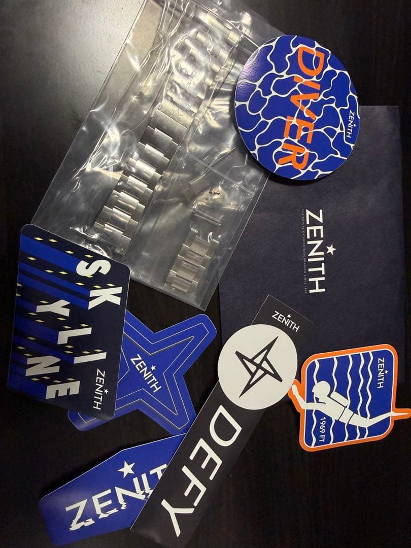 ゼニス　純正ベルト　メタルブレス　ステンレスベルト