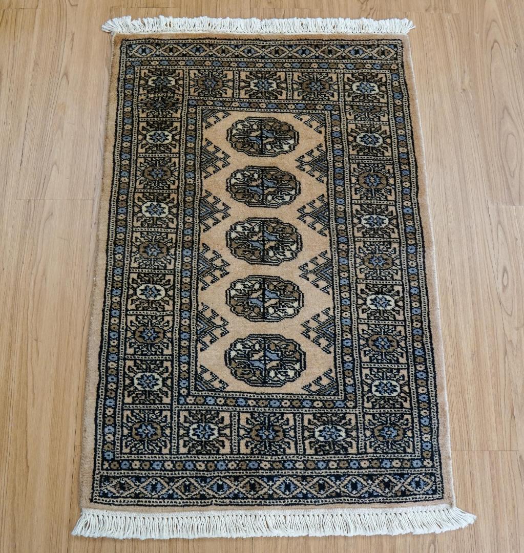 93×62cm トルクメン ボハララグ 手織り絨毯