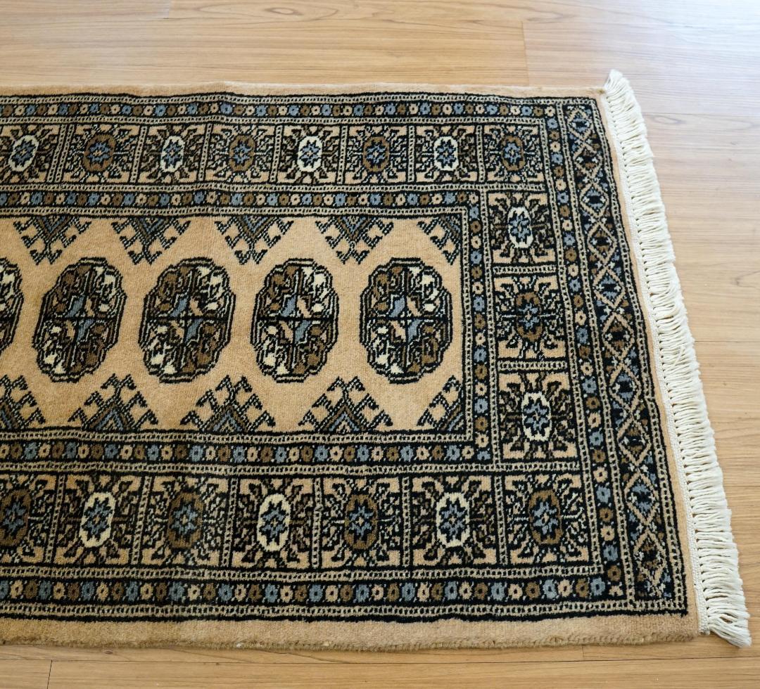 93×62cm トルクメン ボハララグ 手織り絨毯