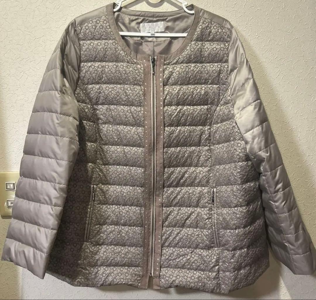 REMALON 高級　ダウン　ジャケット　ベージュ 大きいサイズ