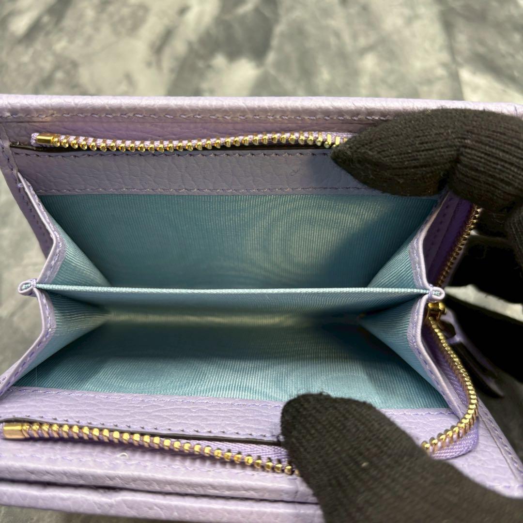 ナナ ✨GUCCI 折り財布 GGマーモン 772738 ライトパープル