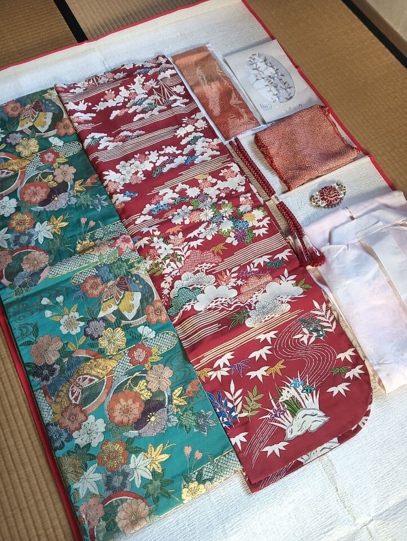 振袖フルセット　手描き総柄友禅　本物志向の方に　古典柄　作家　164/66.5