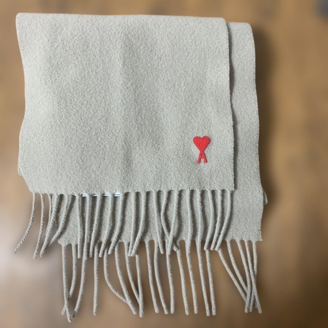 ami paris マフラー スカーフ ベージュ