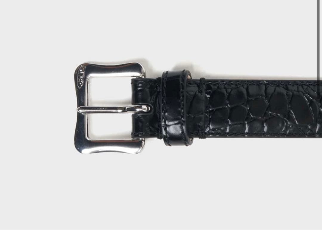【11/30までの限定価格】J&M DAVIDSON クロコ ベルト25mm